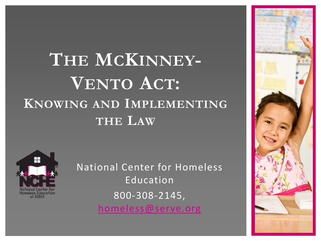 the mckinney vento act knowing and implementing the law