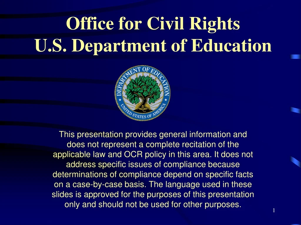 office for civil rights u s department of education