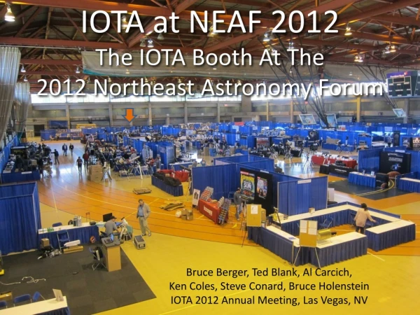 IOTA at NEAF 2012 The  IOTA Booth At The 2012 Northeast Astronomy Forum