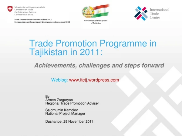 Trade Promotion Programme in Tajikistan in 2011: