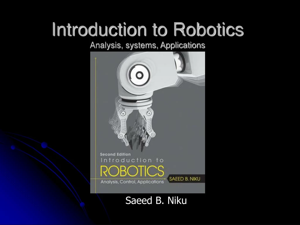 introduction to robotics analysis systems applications