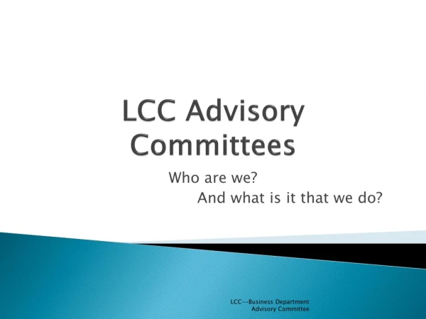 LCC Advisory Committees