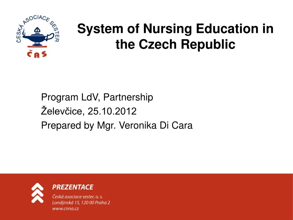 system of nursing education in t h e czech republic