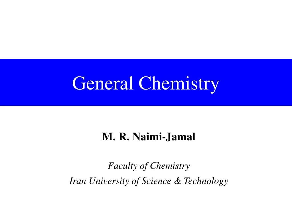 general chemistry