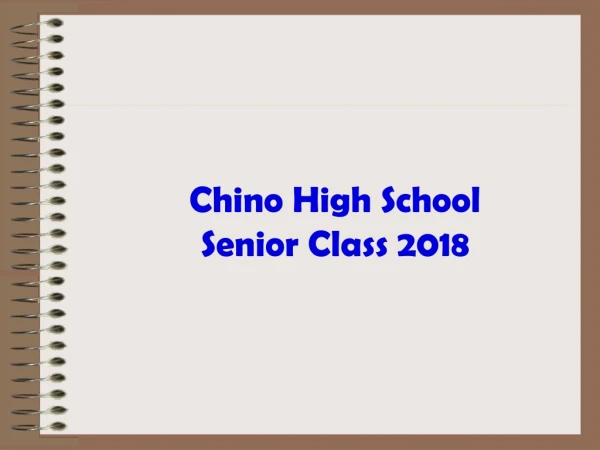 Chino High School Senior Class 2018