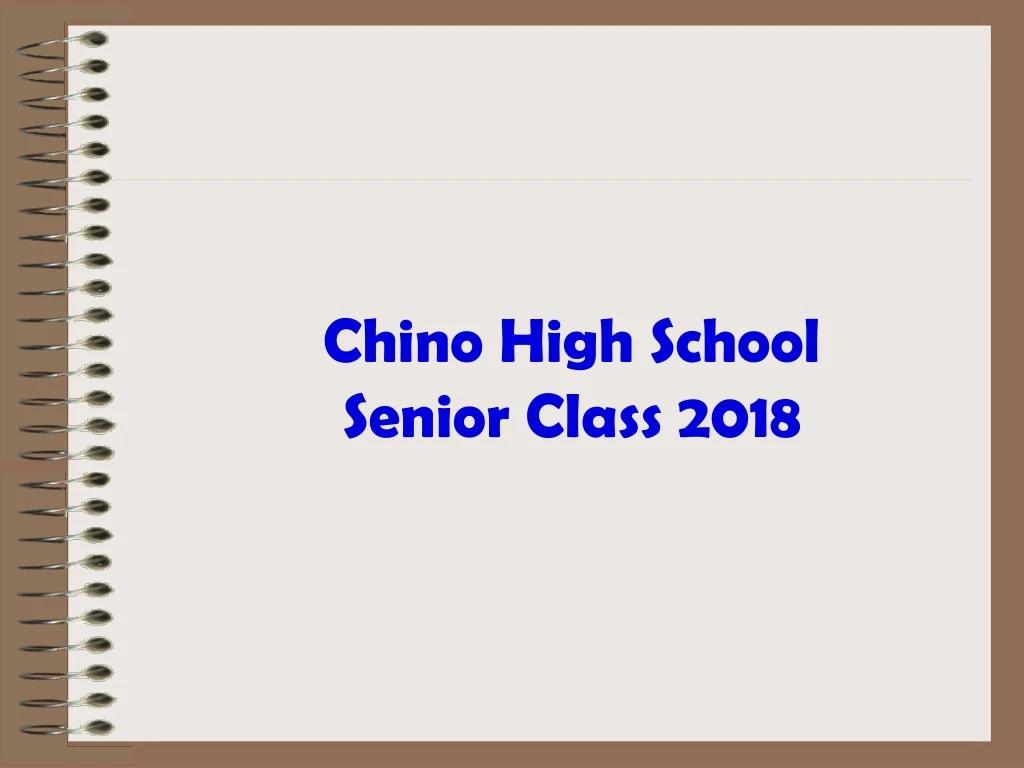 chino high school senior class 2018