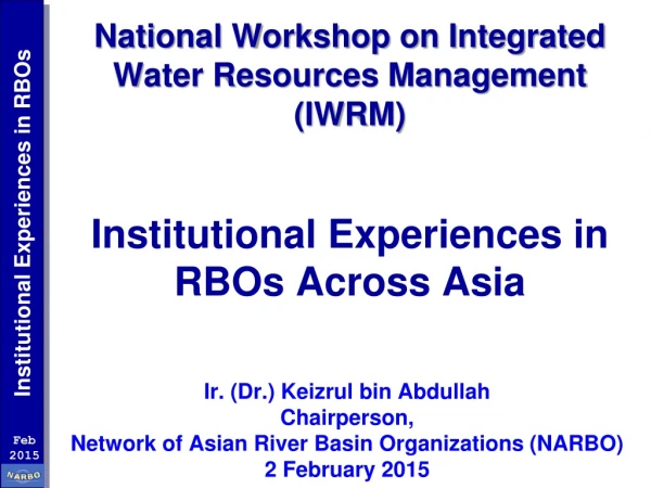 Institutional Experiences in RBOs Across Asia