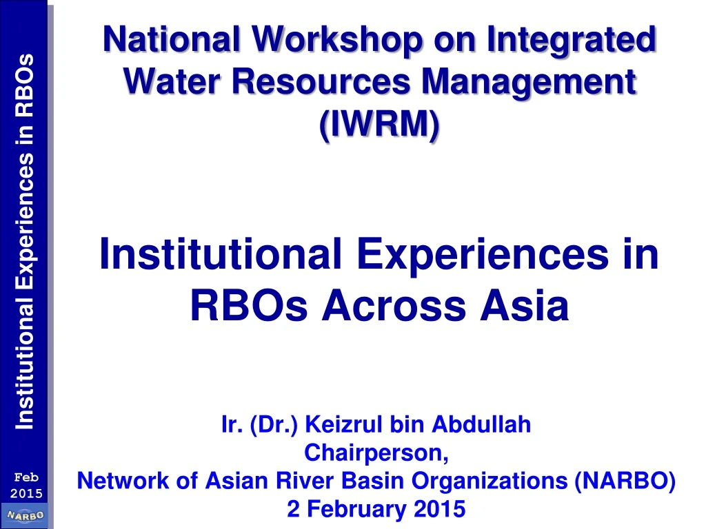 institutional experiences in rbos across asia