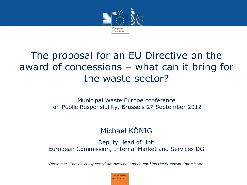 the proposal for an eu directive on the award