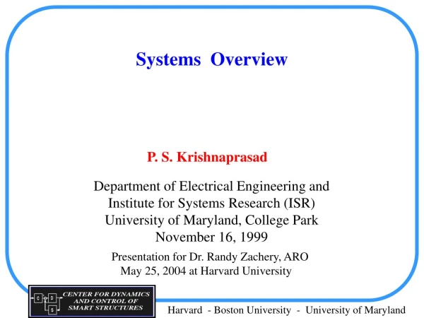 Systems  Overview