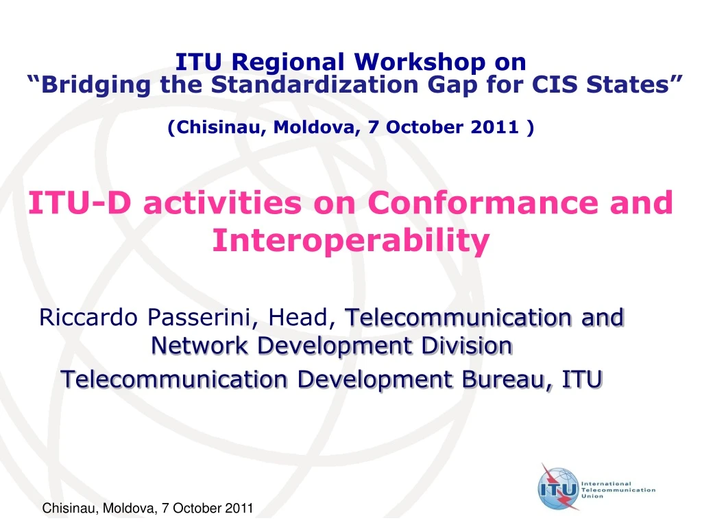 itu d activities on conformance and interoperability