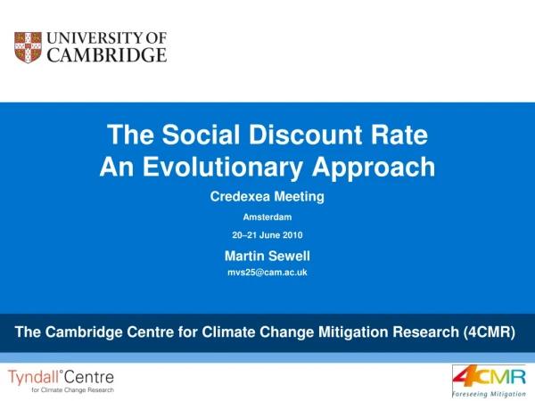 The Social Discount Rate An Evolutionary Approach