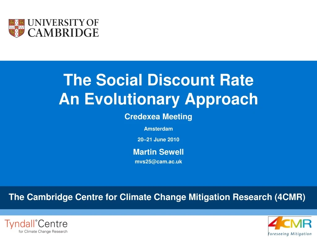 the social discount rate an evolutionary approach