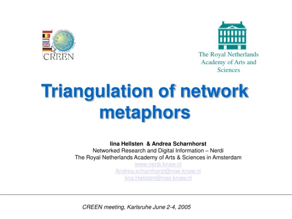 Triangulation of network metaphors
