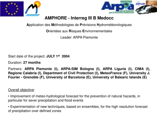 AMPHORE - Interreg III B Medocc