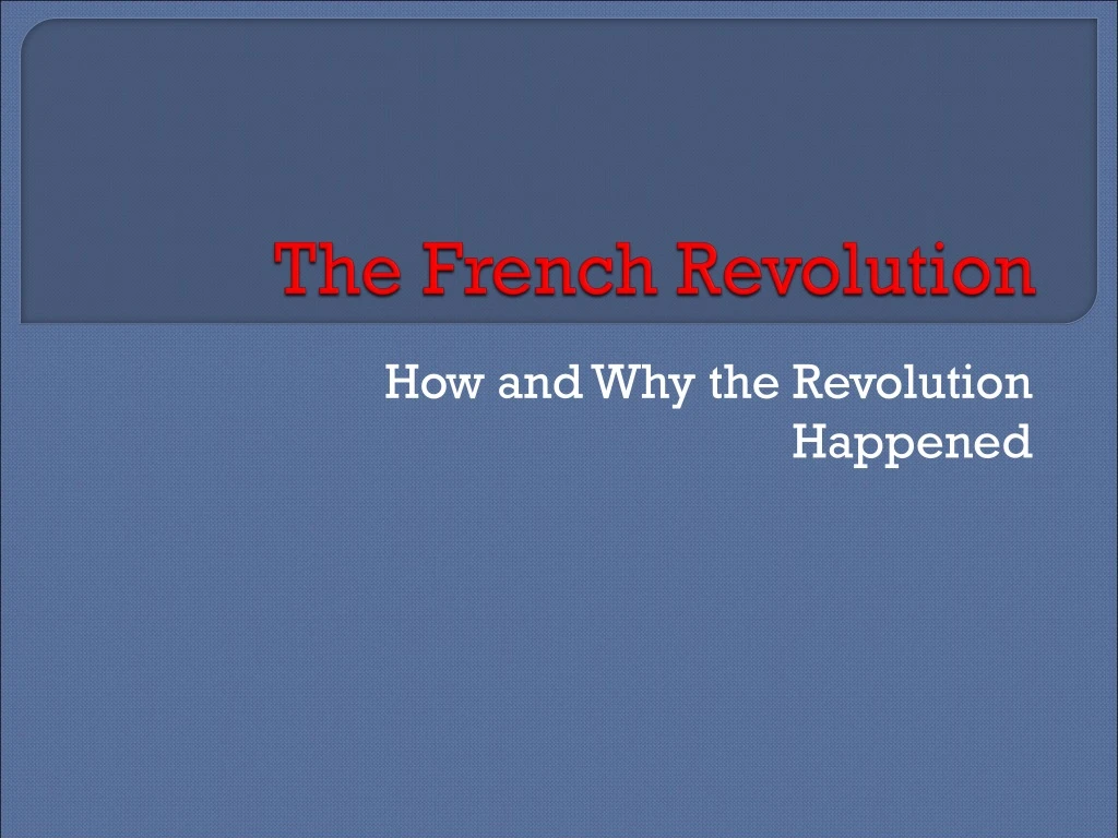 the french revolution