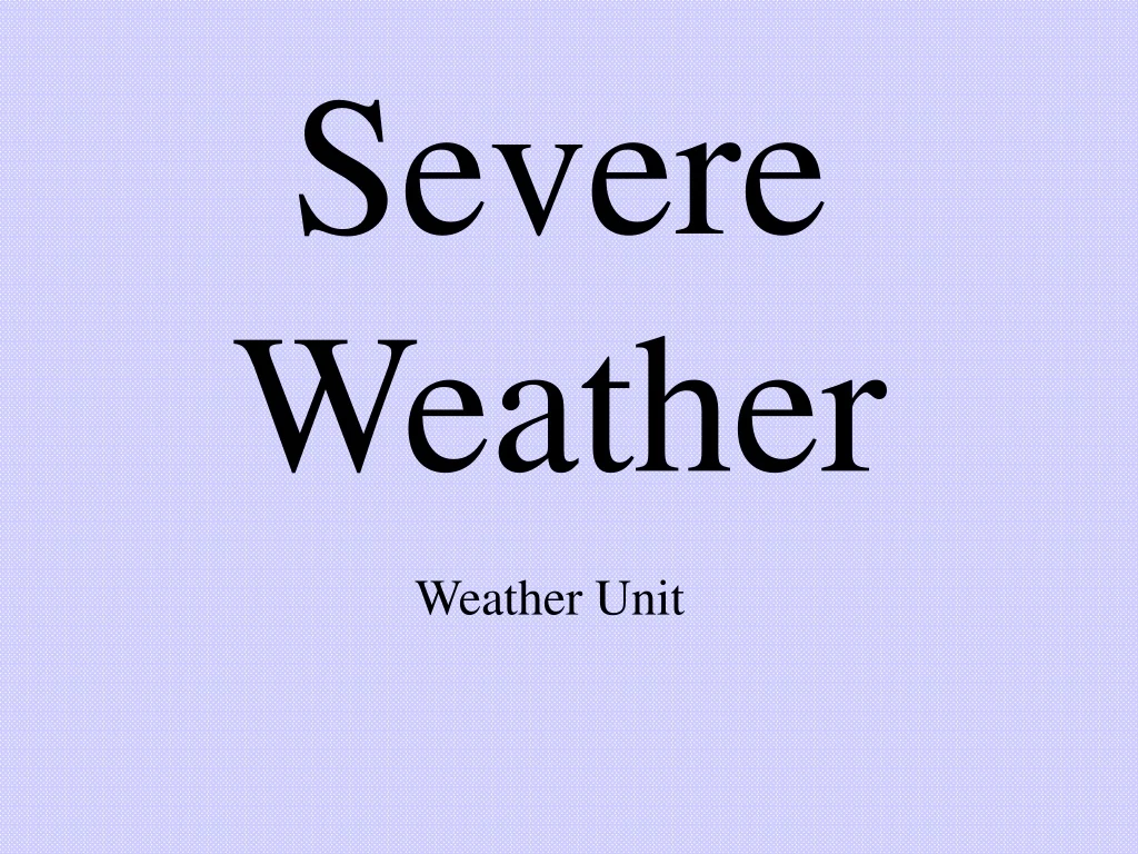 severe weather