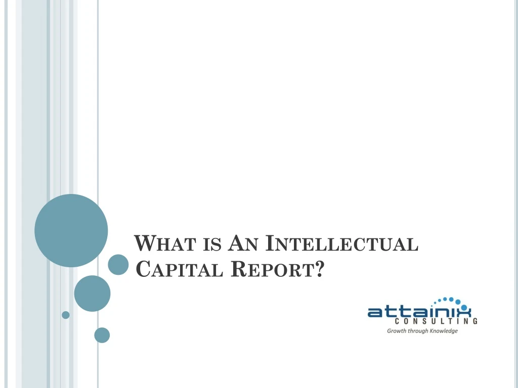 what is an intellectual capital report