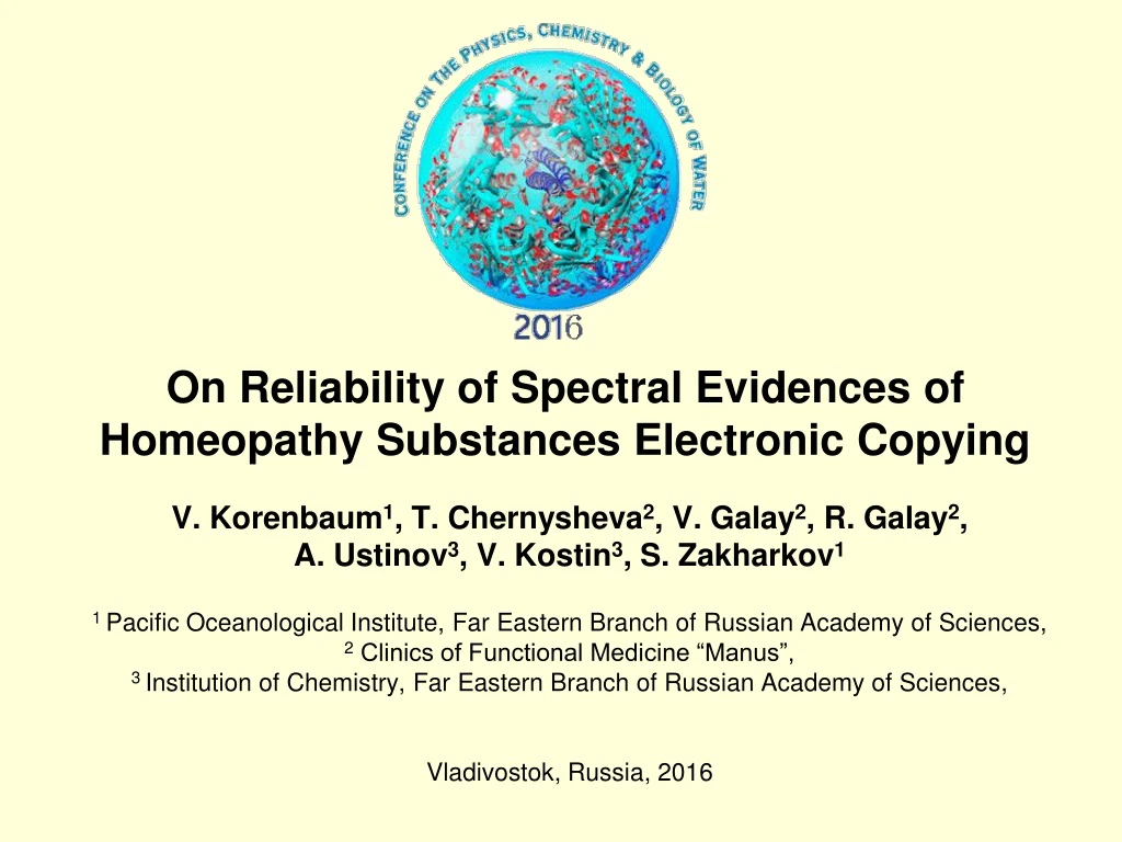on reliability of spectral evidences of homeopathy substances electronic copying