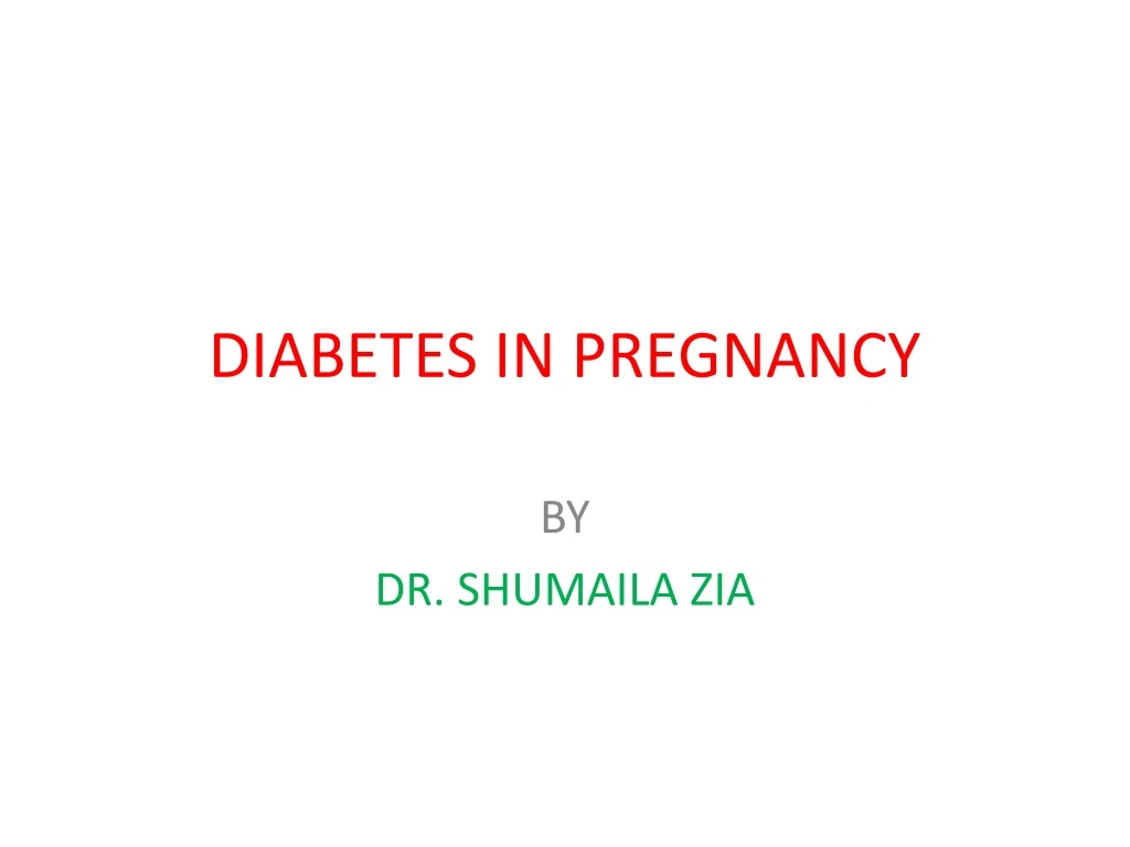 diabetes in pregnancy