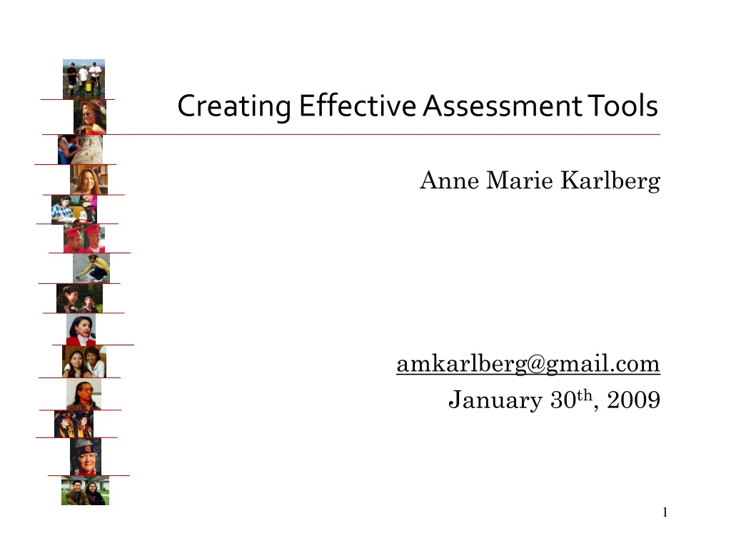creating effective assessment tools