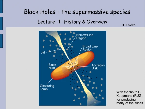 Black Holes – the supermassive species