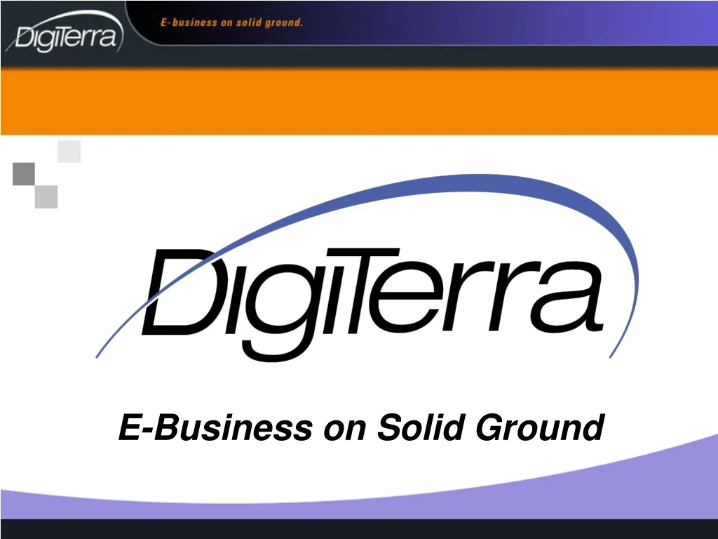 e business on solid ground