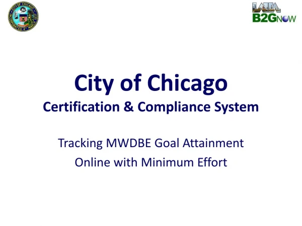 City of Chicago Certification &amp; Compliance System