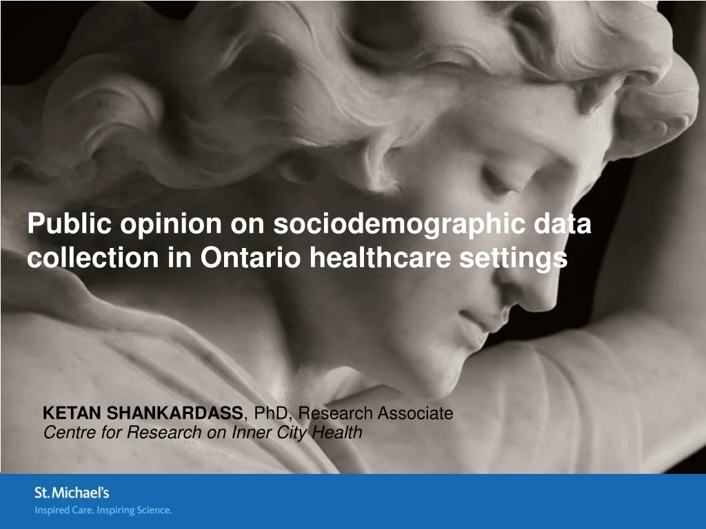 public opinion on sociodemographic data collection in ontario healthcare settings