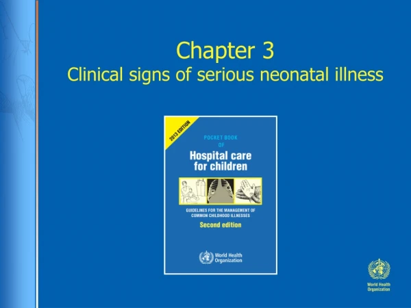 Chapter 3 Clinical signs of serious neonatal illness