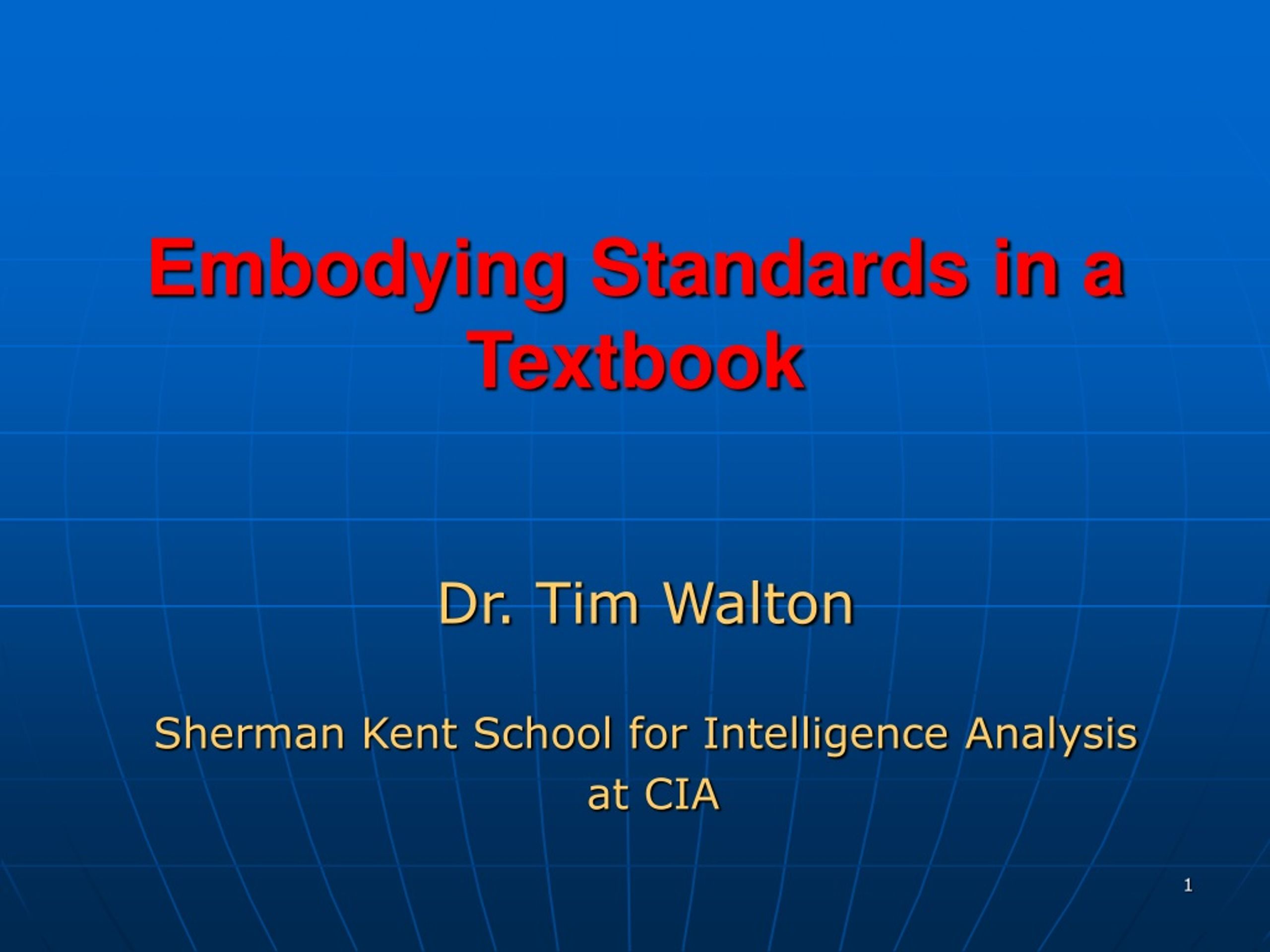 PPT - Embodying Standards in a Textbook PowerPoint Presentation, free ...