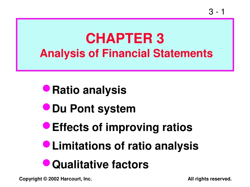 chapter 3 analysis of financial statements