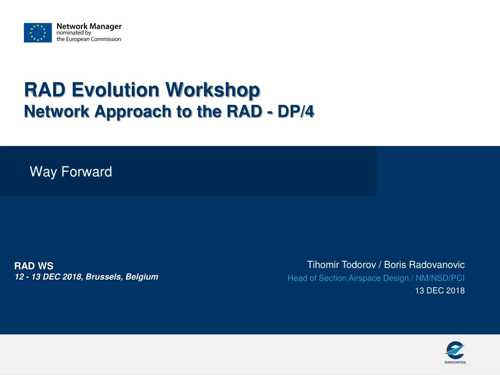 rad evolution workshop network approach to the rad dp 4