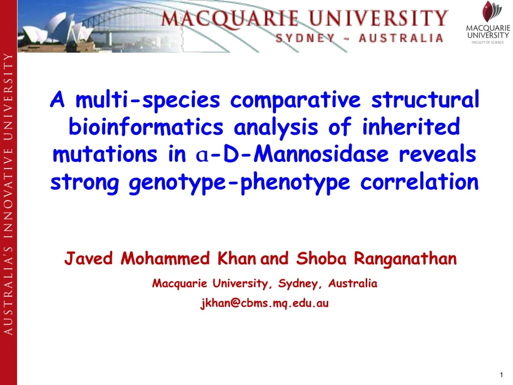 a multi species comparative structural