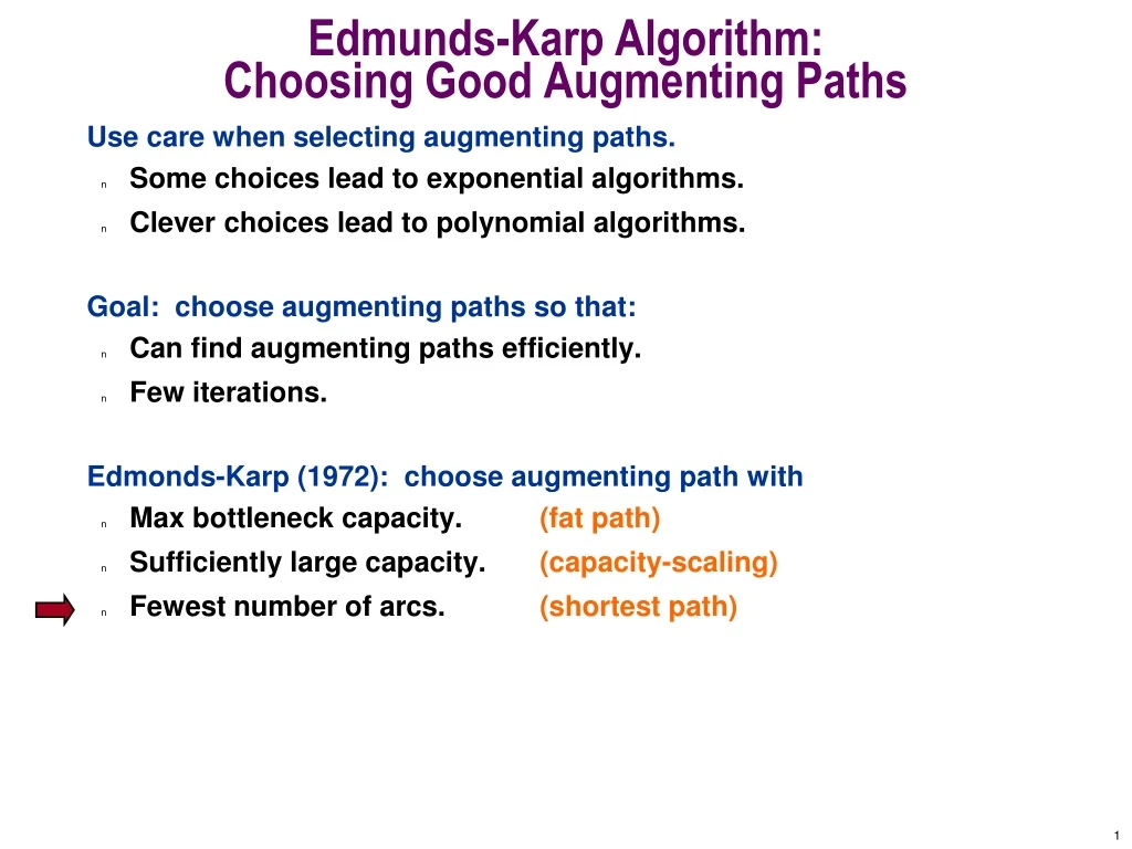 edmunds karp algorithm choosing good augmenting paths