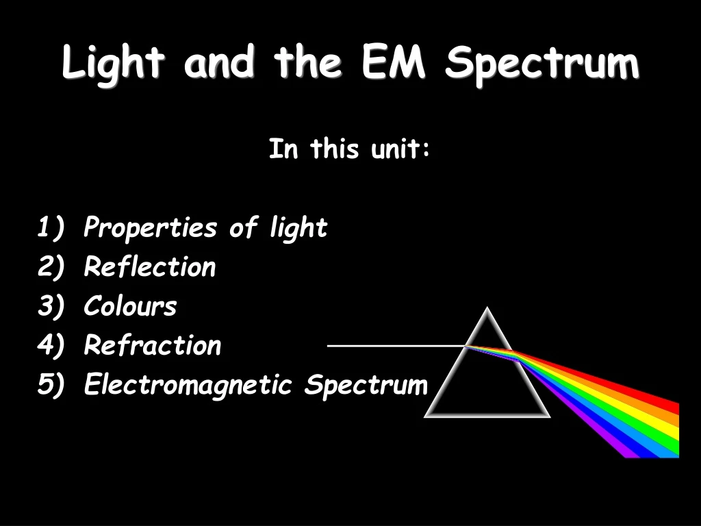 light and the em spectrum