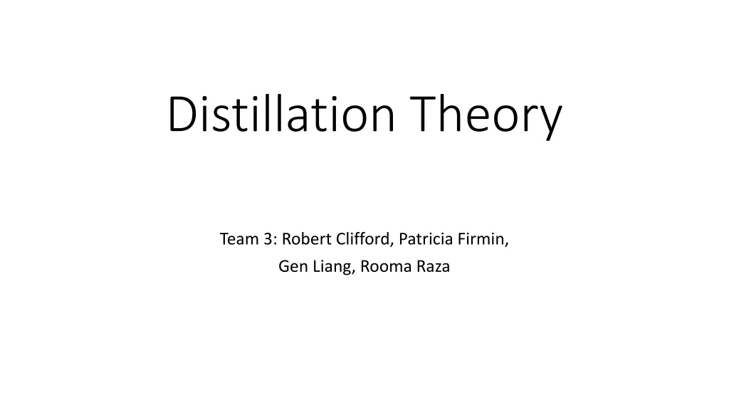 distillation theory