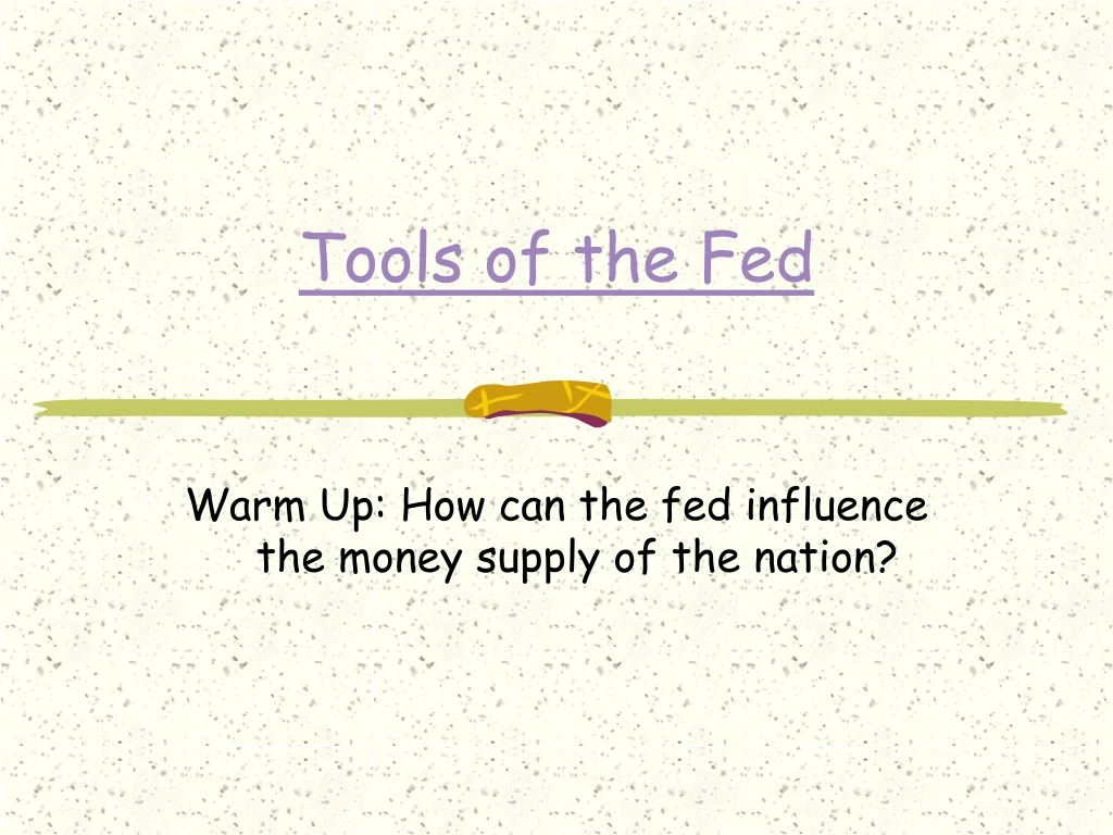 tools of the fed