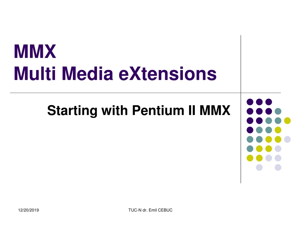 mmx multi media extensions
