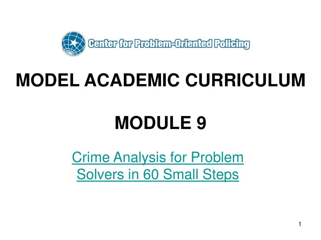 model academic curriculum module 9