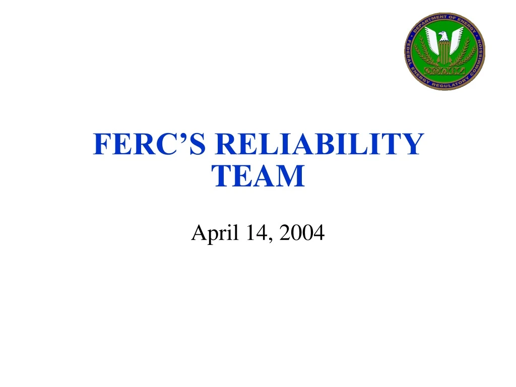 ferc s reliability team