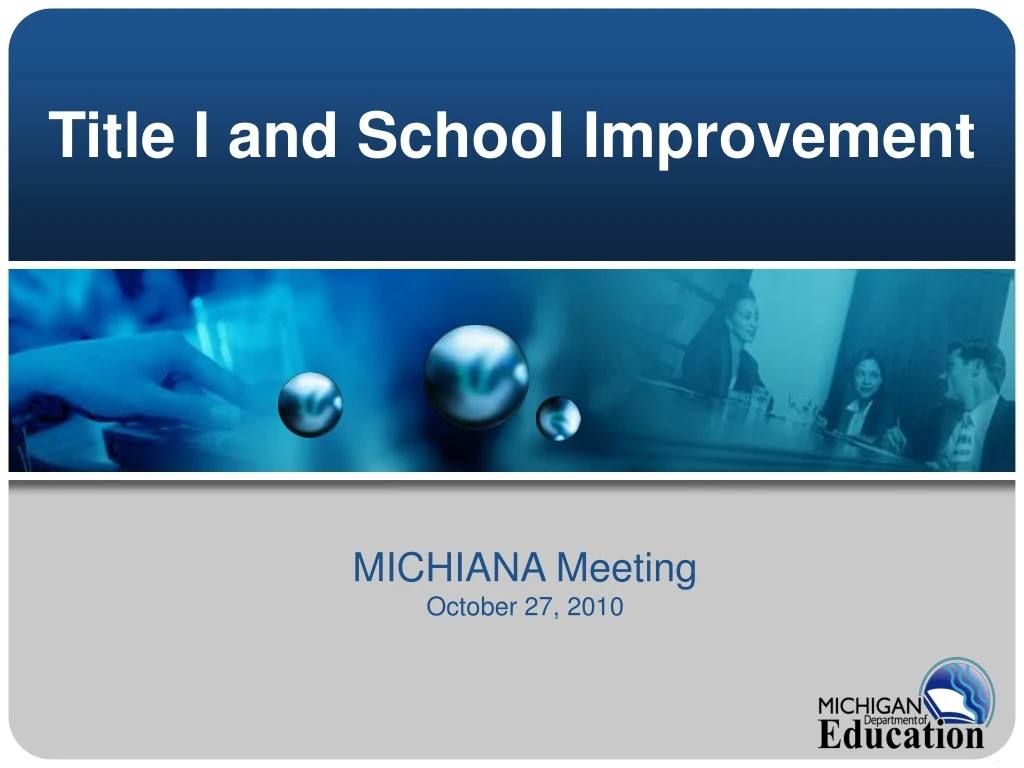 title i and school improvement