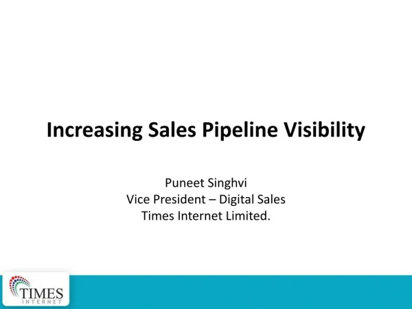 Increasing Sales Pipeline Visibility