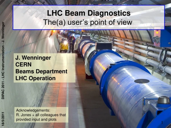 LHC Beam Diagnostics  The(a) user’s point of view