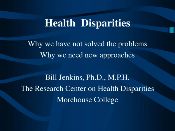 Health  Disparities