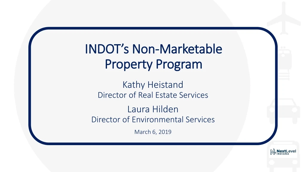 indot s non marketable property program