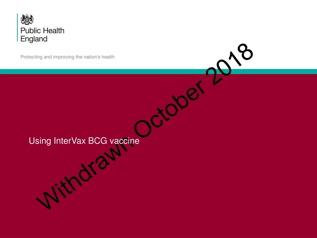 using intervax bcg vaccine