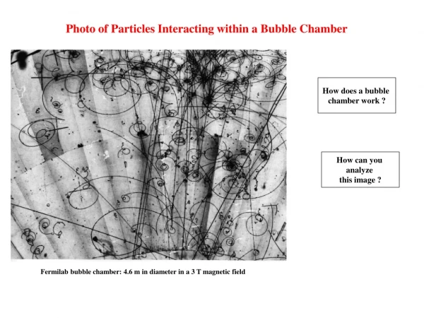 Photo of Particles Interacting within a Bubble Chamber