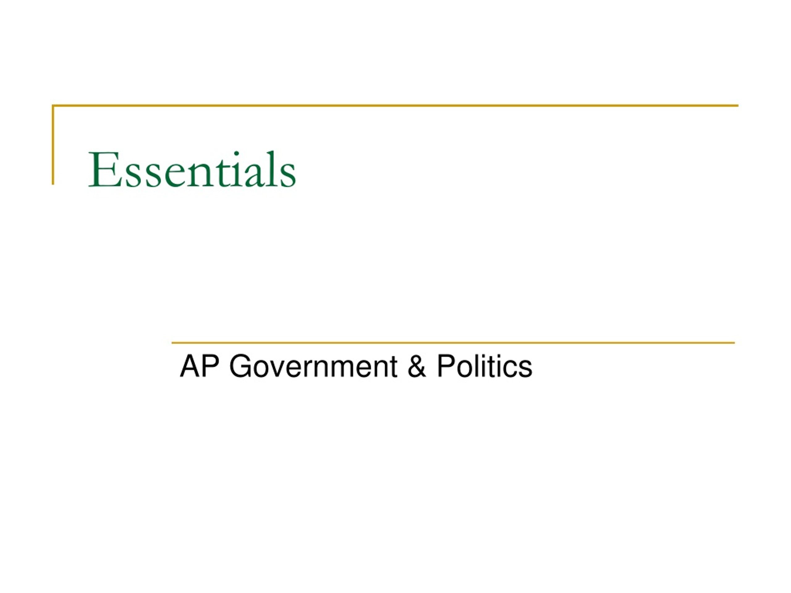 AP Government & Politics Exam Essentials: Constitutional Convention, Federalism, Political Theories, and More - slide 1