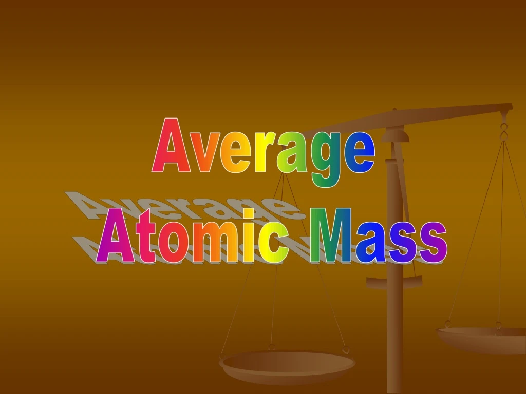 average atomic mass